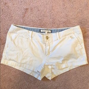 White jean shorts